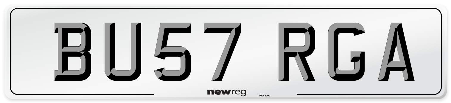 BU57 RGA Number Plate from New Reg